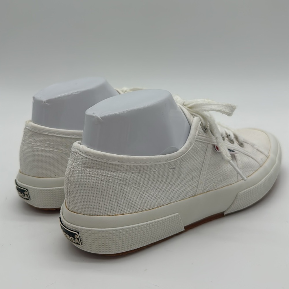Superga Women's Cotu Classic 2750 White Canvas Sneakers Sz 37.5 US 7 EUC - Picture 9 of 16
